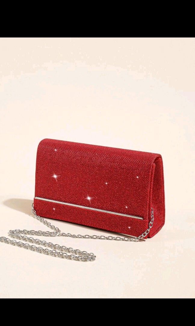Red evening clutch Women s Fashion Bags Wallets Clutches on