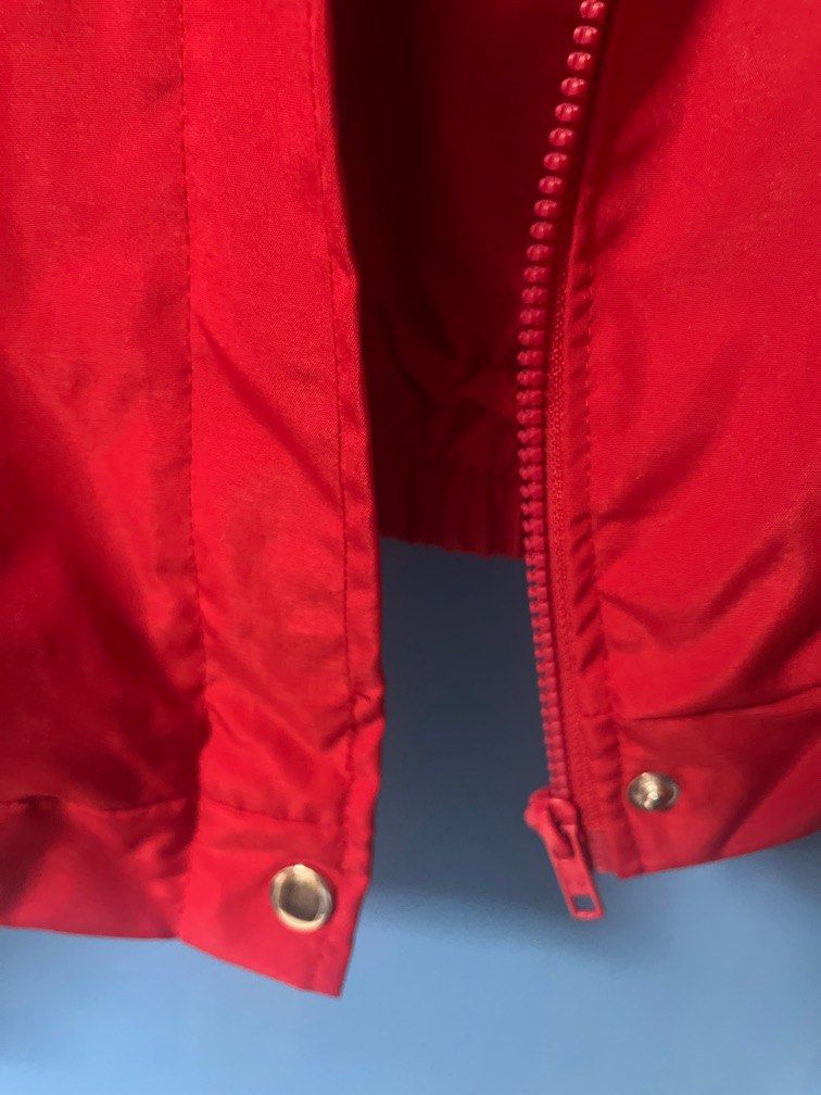 Red cropped deals bomber jacket
