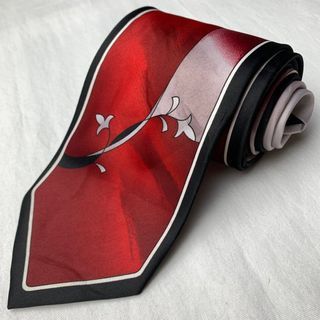 Venucci Red Silver Necktie