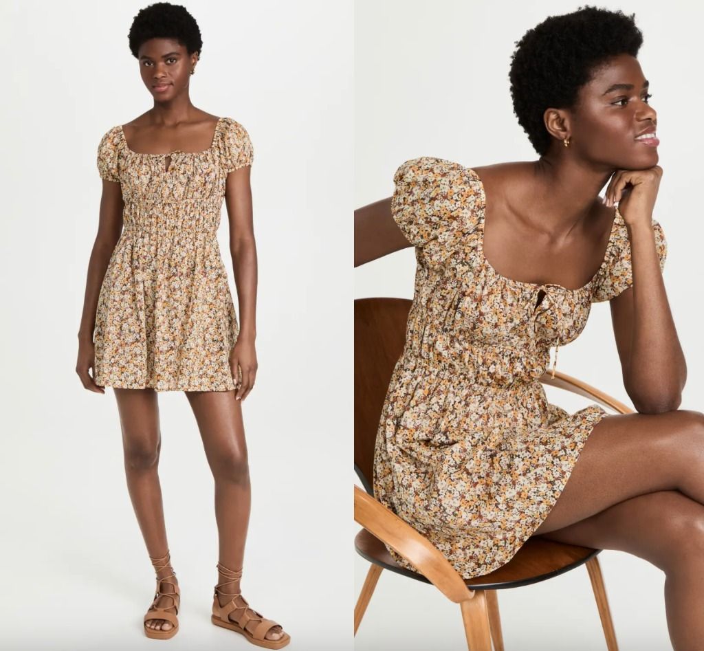 RTP 225 BNWT FAITHFULL Viola Mini Smocked Floral Mini Dress Women s Fashion Dresses Sets Dresses on Carousell