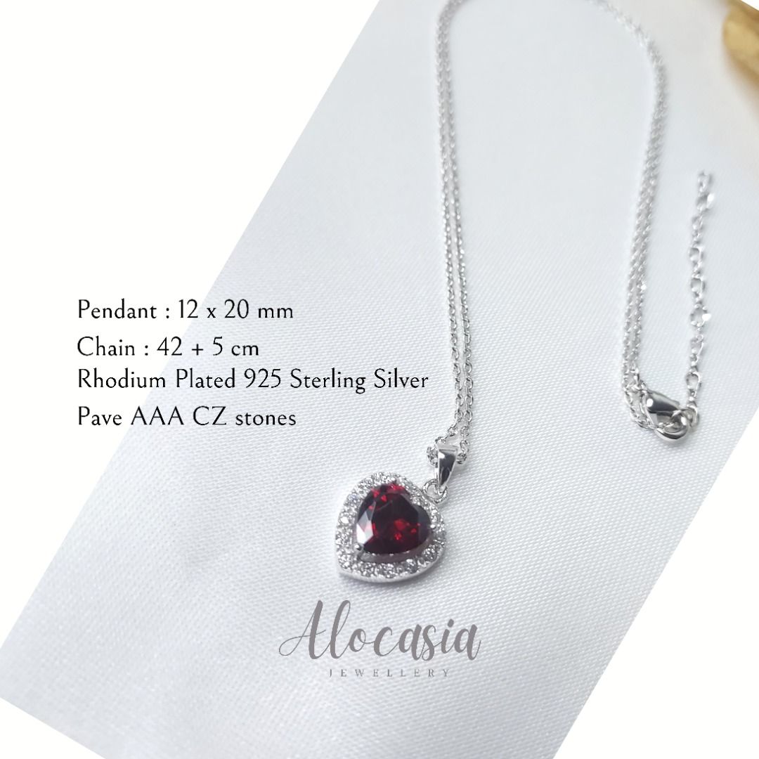 Red silver necklace top