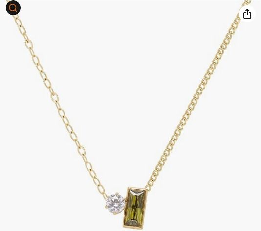 Rucibene Gold Color Necklaces for Women 18.5 inches Necklace Chains for Girls 18K Gold Dainty Vintage Style Necklace Stainless Steel Zircon