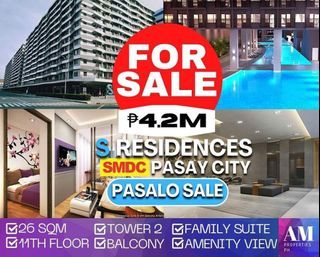 S RESIDENCE PASAY CITY PASALO SALE ONE BEDROOM WITH BALCONY FOR SALE
