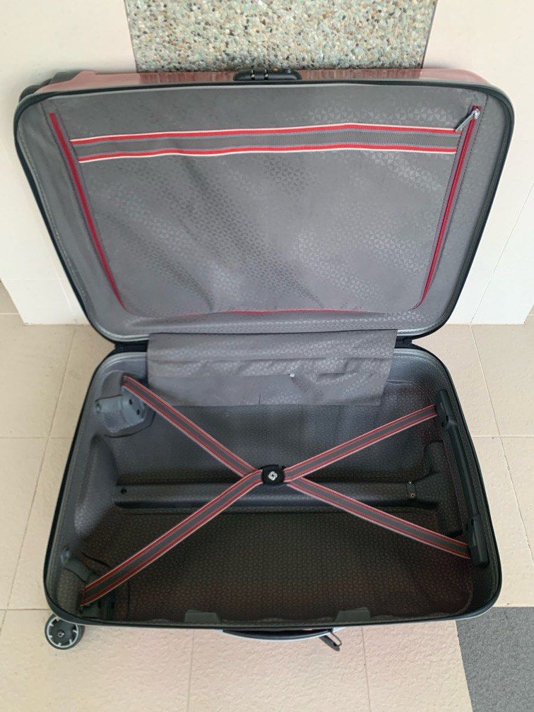 Samsonite Carbon Fiber Red TSA 007 2kg Ultra Light 4 Wheel Luggage