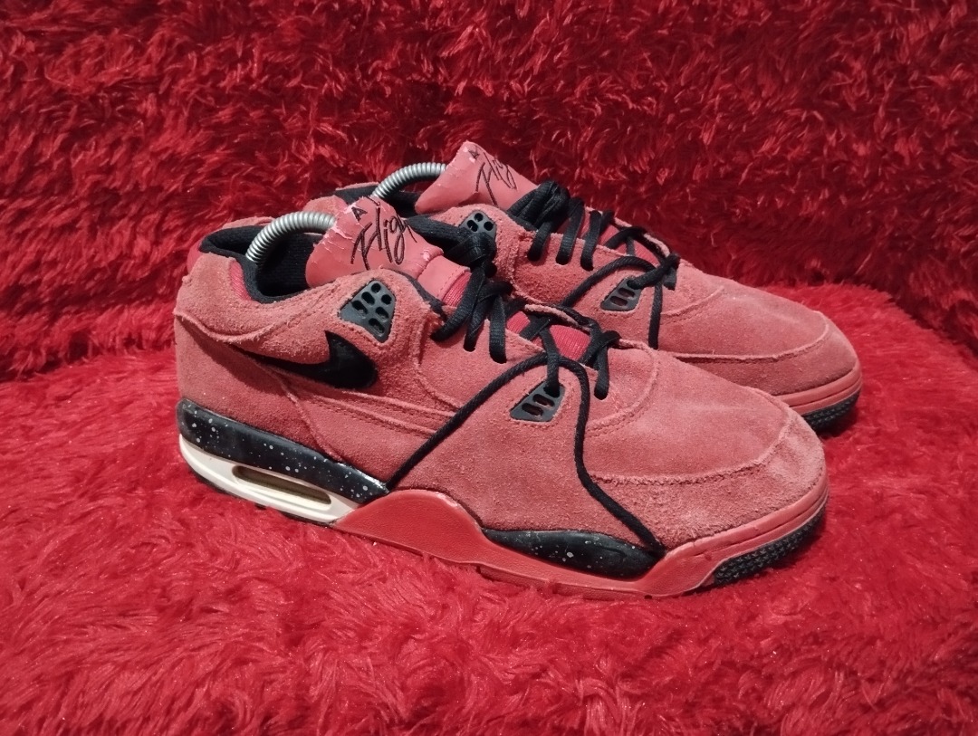 Nike air flight 89 red deals suede