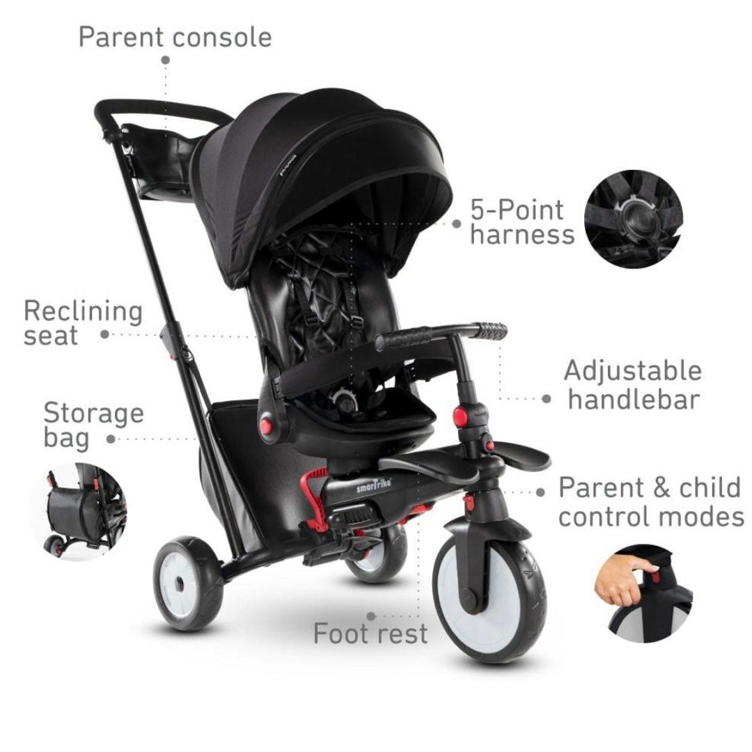 SmarTrike STR7 with brake Black Babies Kids Going Out Other Babies Going Out Needs on Carousell