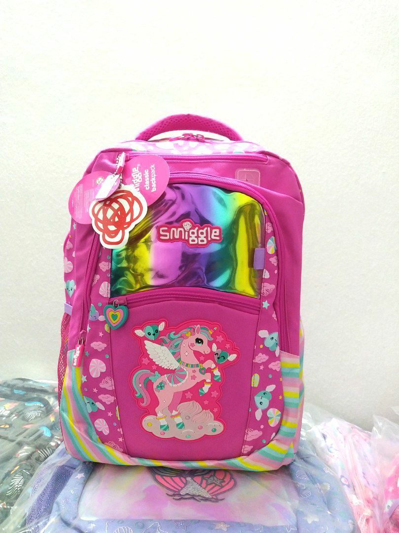 Smiggle Original primary school backpack girls beg Sekolah Rendah birthday gift