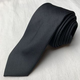 Solid Black Narrow Necktie