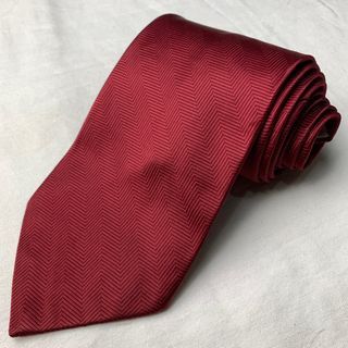 Solid red wide necktie