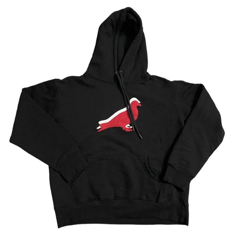 Staple Pigeon Double Logo Black White Red Hoodie Pullover Men s