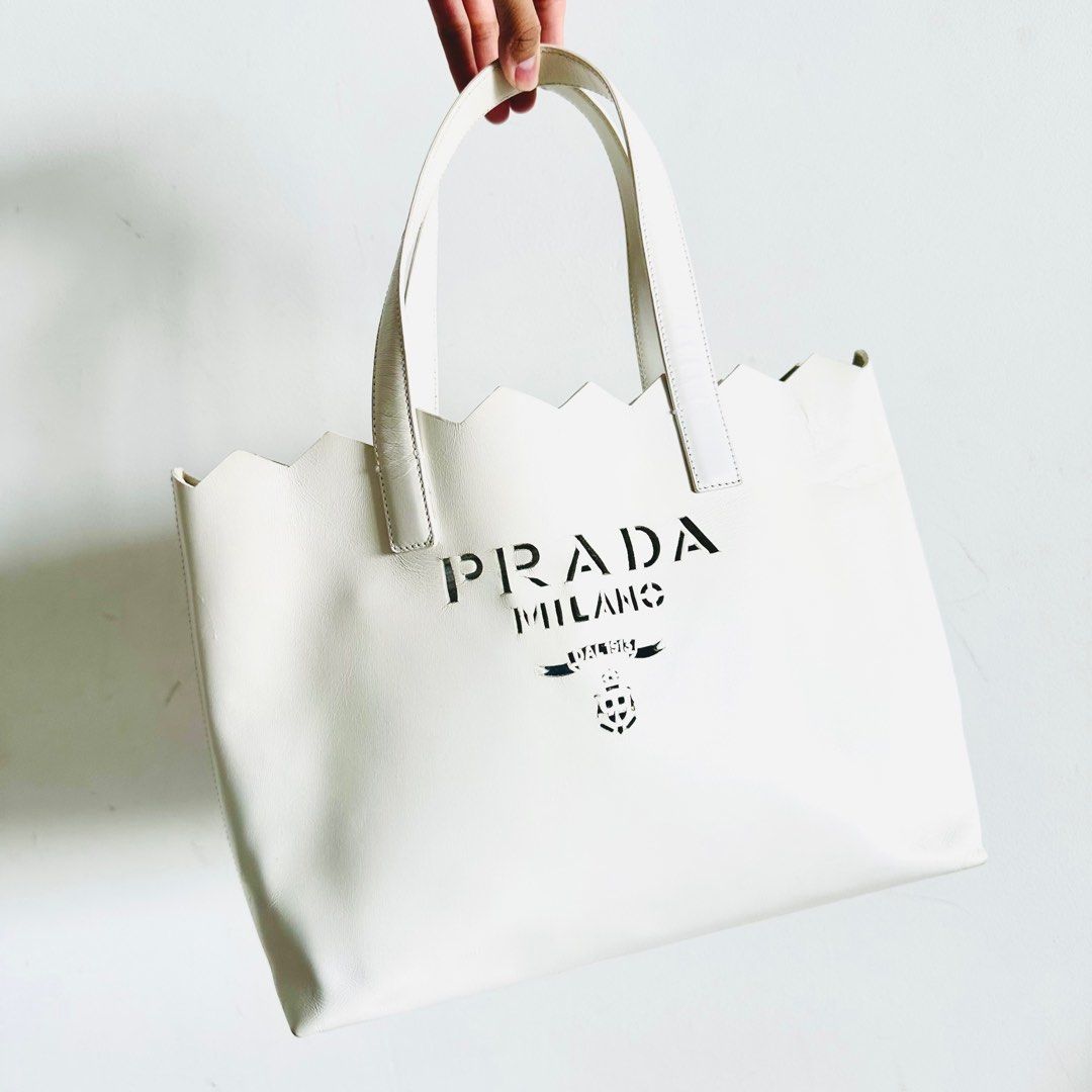 White leather shopper bag new arrivals
