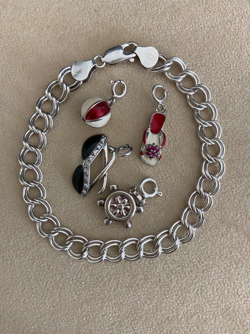 Pure silver online charm bracelet