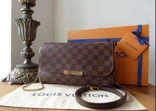 Authentic Louis Vuitton Damier Ebene Canvas Favorite MM Bag