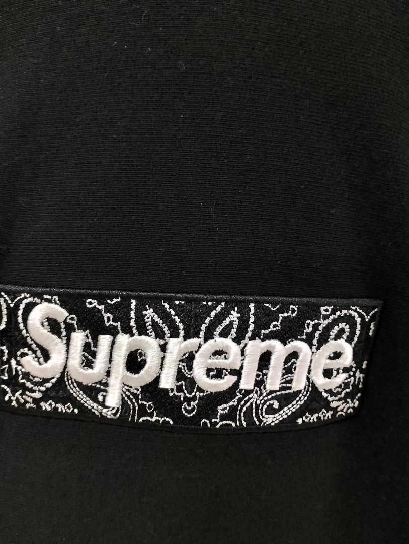SUPREME BOX LOGO HOODIE LARGE Men s Fashion Tops Sets