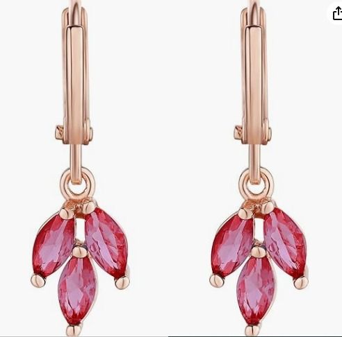 Dangle rose shop gold earrings