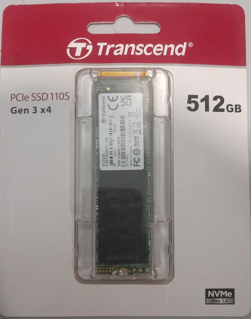 Transcend 2TB NVMe PCIe Gen 3*4 MTE110S M.2 SSD