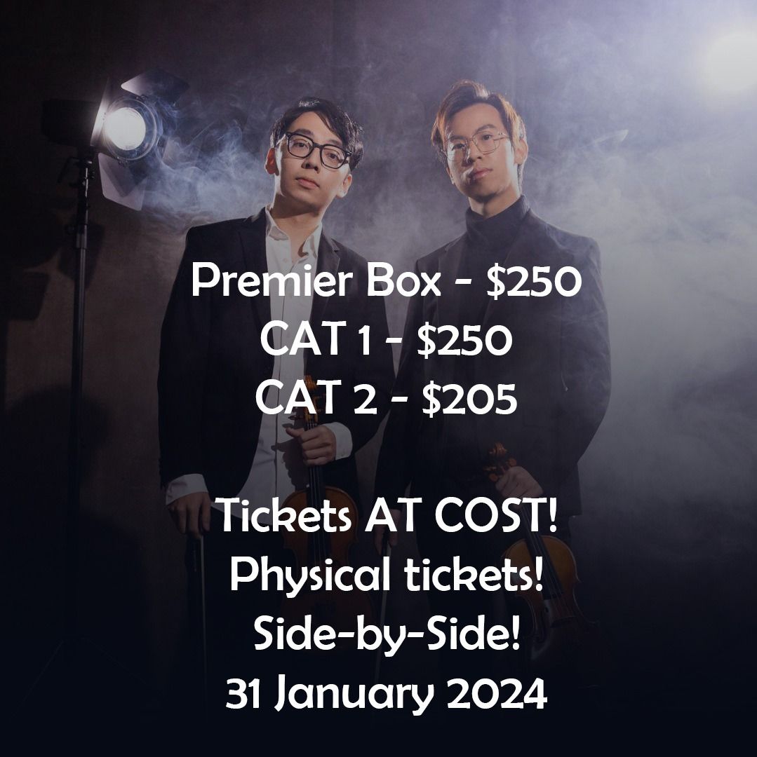 TwoSet Violin World Tour 2024 Premier Box Cat 1 Cat 2 Sideby