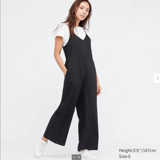 Uniqlo Camisole Jumpsuit - Nude, Women's Fashion, Dresses & Sets, Jumpsuits  on Carousell