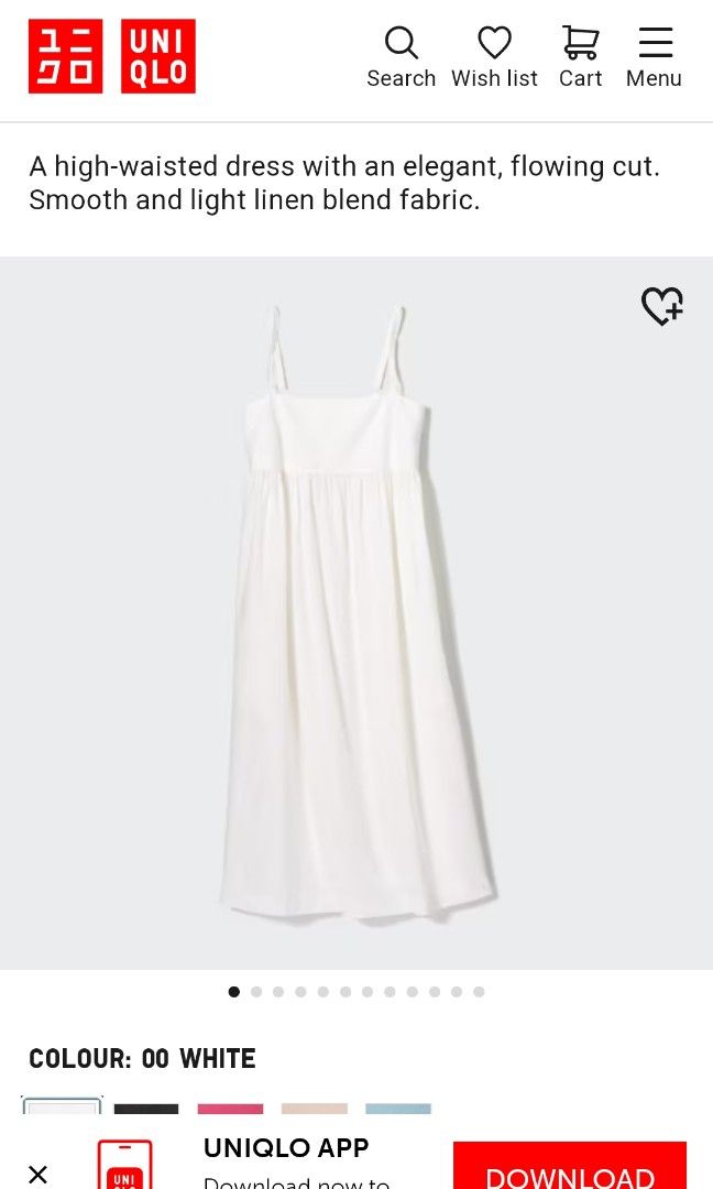 White linen sales flowing dress