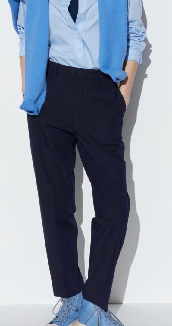 Uniqlo Smart Ankle Pants (Navy) (Category: Other Bottoms) located in Manila. Submitted by enapdl (Listing ID 1281391764, Image 1). Description: Uniqlo smart ankle pants in navy blue Size: Small Brand new with tag RFS: wrong size.