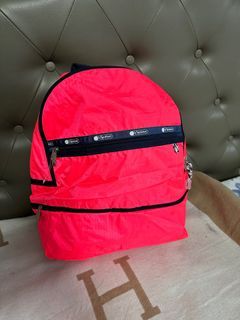 Unused Lesportsac Neon Backpack expandable