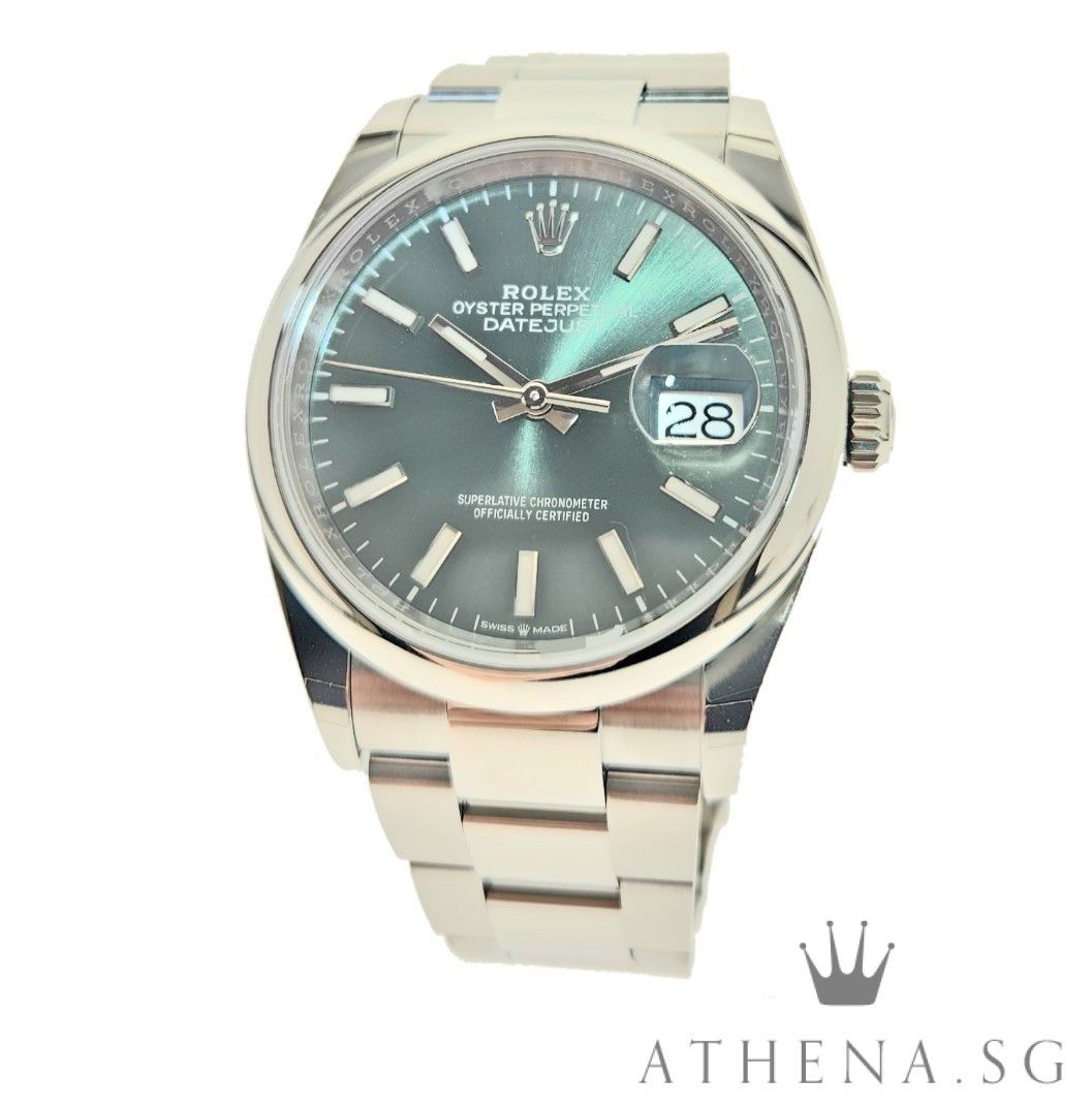 UNWORN ROLEX MENS OYSTER PERPETUAL DATEJUST 36 AN SERIES MINT