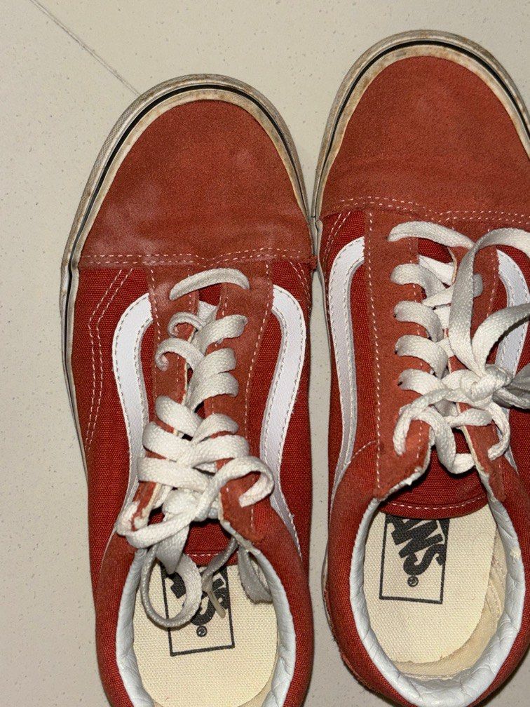 Red new arrivals vans womens