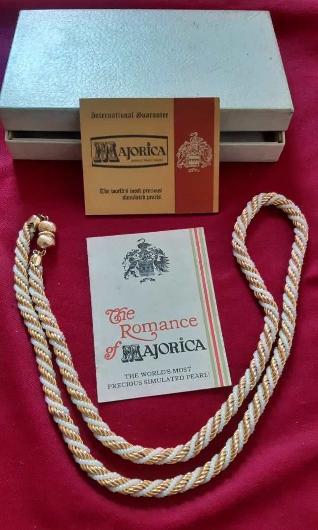 Vintage majorica pearl necklace hot sale