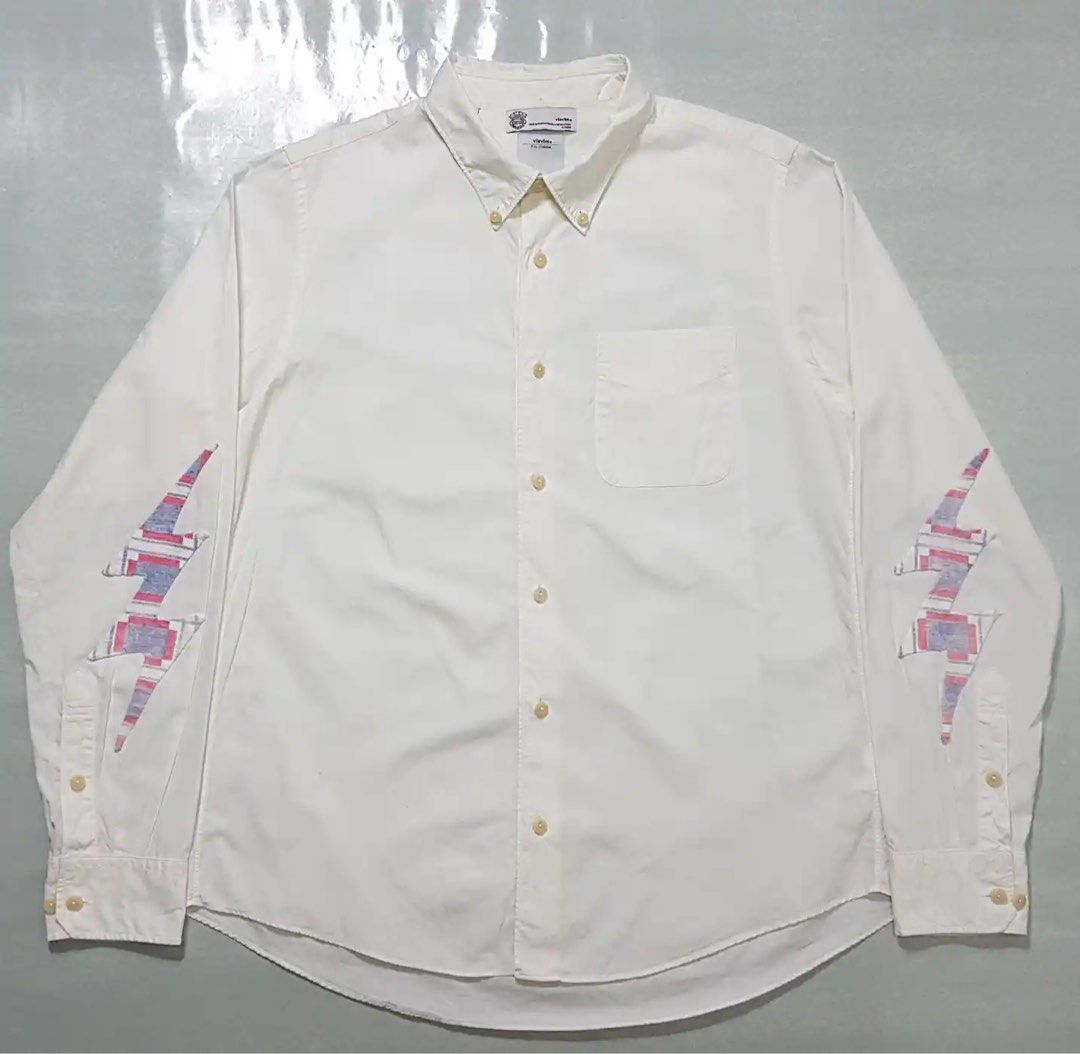 Visvim Spring-Summer 2017 Lungta B.D. Lightning Shirt Giza (Category: Formal Shirts) located in Manila. Submitted by greatergoodph (Listing ID 1281235683, Image 1). Description: Want to Sell: Visvim Spring-Summer 2017 Lungta B.D. Lightning Shirt Giza Tagged Size: 1 or Small Color: Ivory Condition: 9/10(Still in good condition. Please refer to all the detailed pictures I posted.) Material: Shell-88% Cotton,12% Linen. Componentry-100% Cotton. Made 
