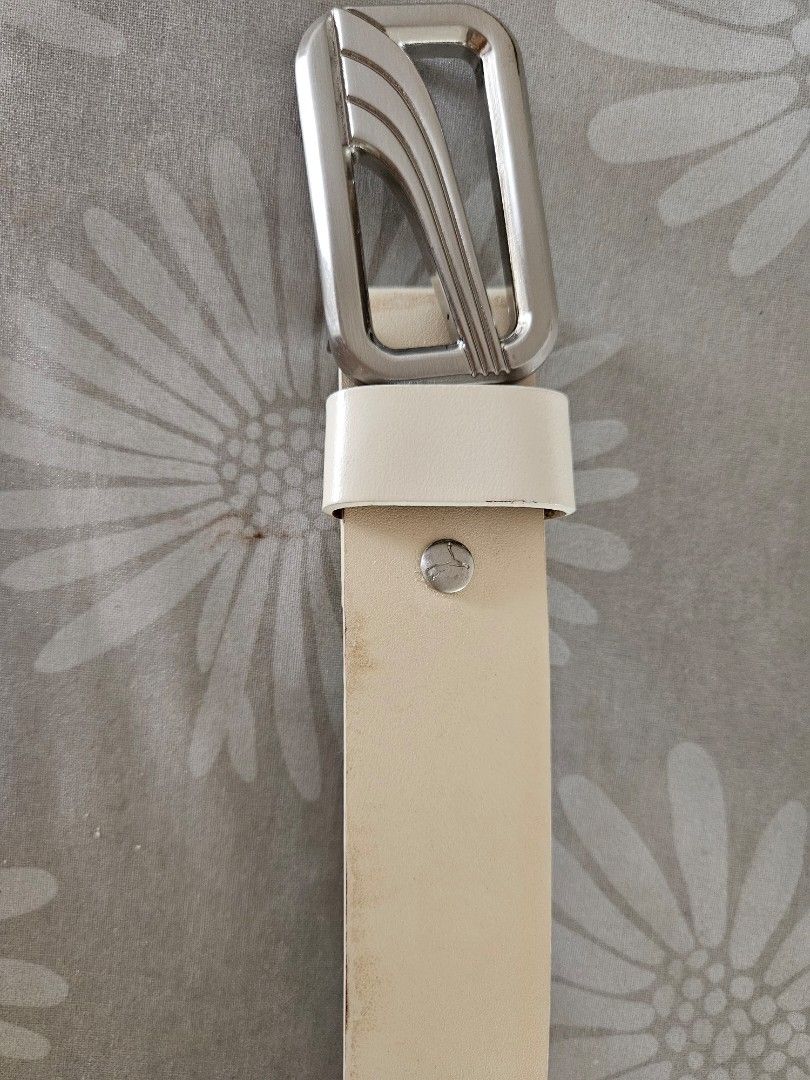 White Puma Leather Belt Men s Fashion Watches Accessories