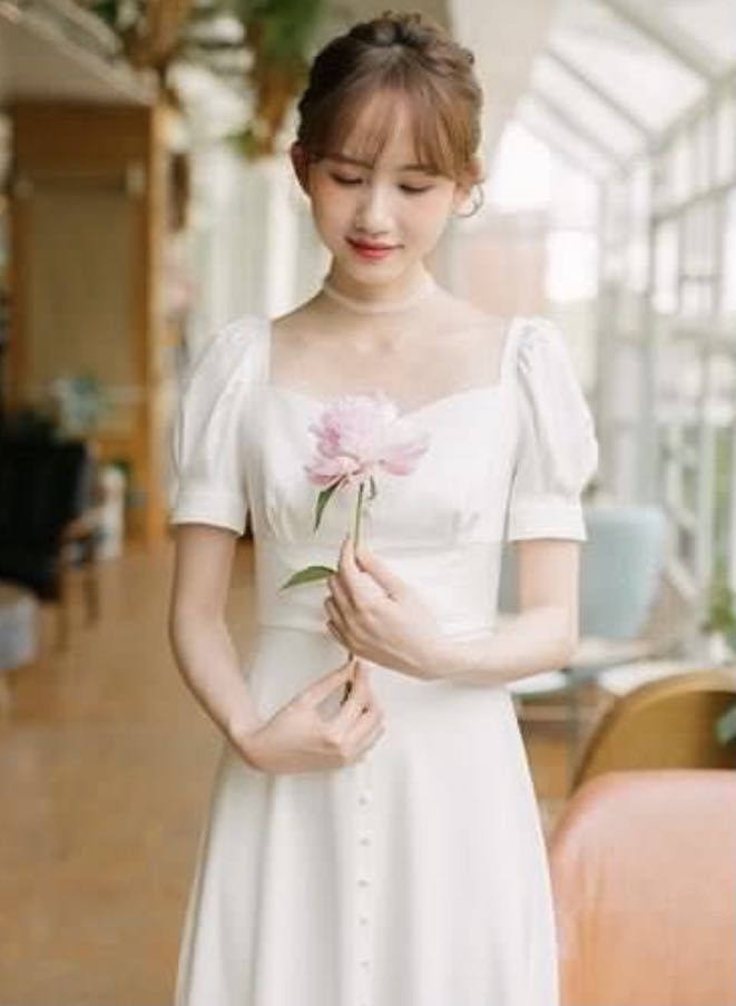 White Wedding Dress ROM Dress Wedding Gown Women Lady Girl