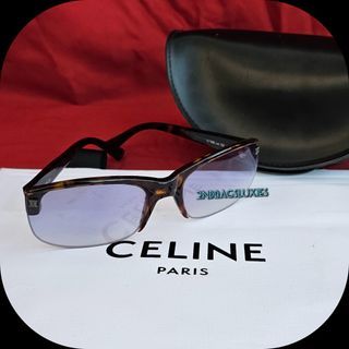🛑Womens Celine Clear Gradient Blue Sunglasses