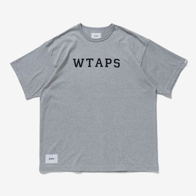 WTAPS 21SS college tee Cotton Gray 灰03, 男裝, 上身及套裝, T-shirt