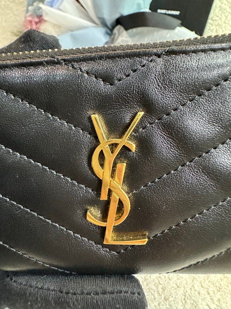 YSL Coin Pouch Key Pouch Wallet Black Calfskin Mateless Monogram Ghw Luxury Bags Wallets on Carousell