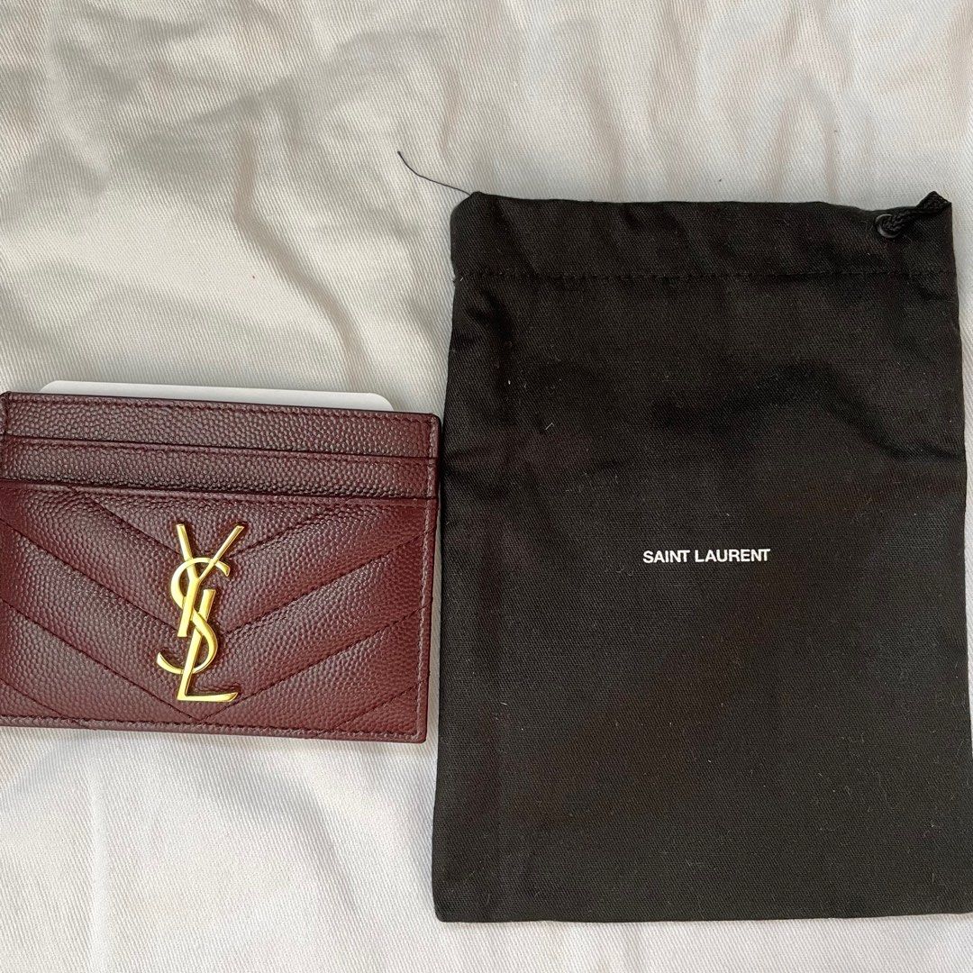 Ysl tortoise sales card holder