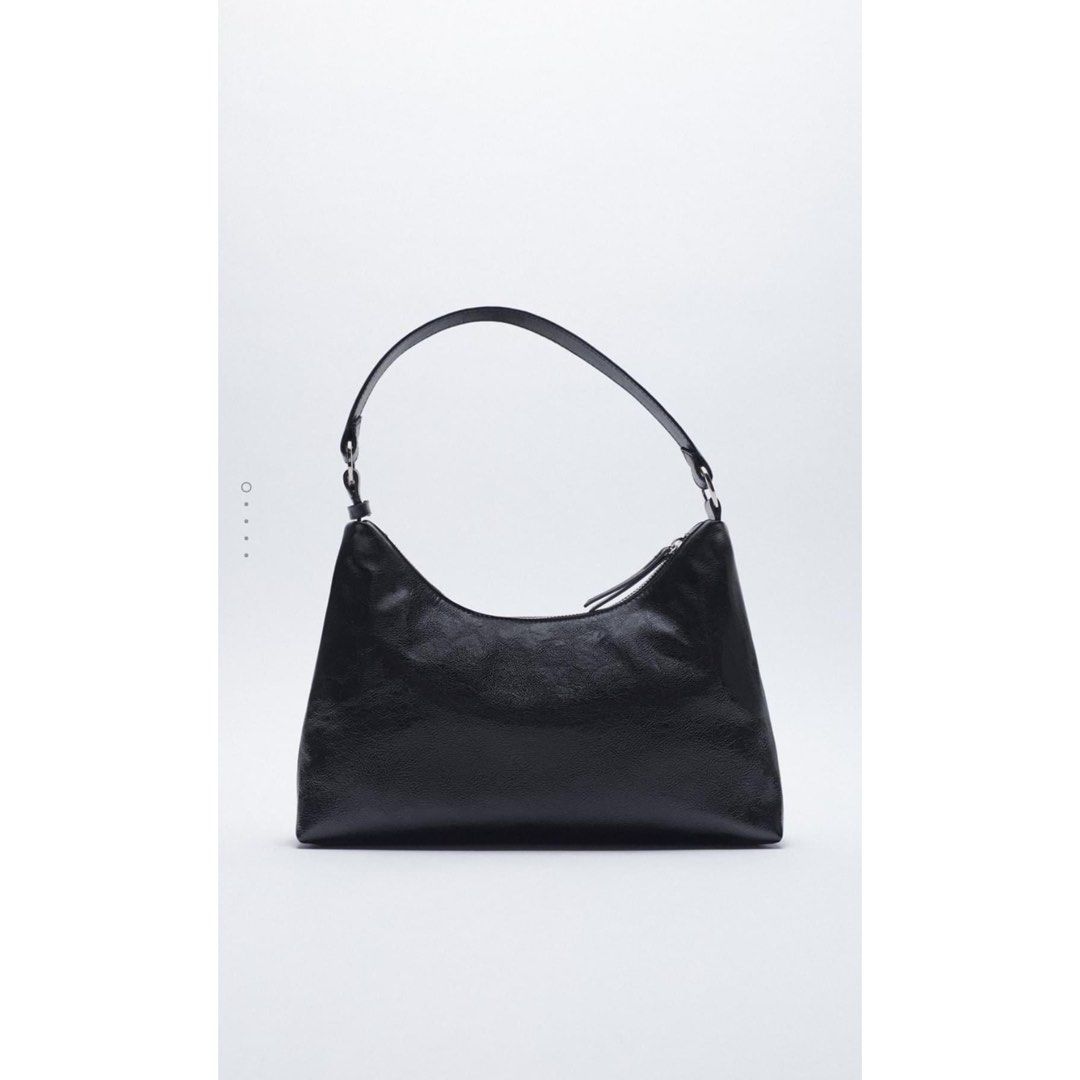 Sac à Bandoulière Zara En Simili Cuir Gris – NEUF Sans étiquette, Format Moyen