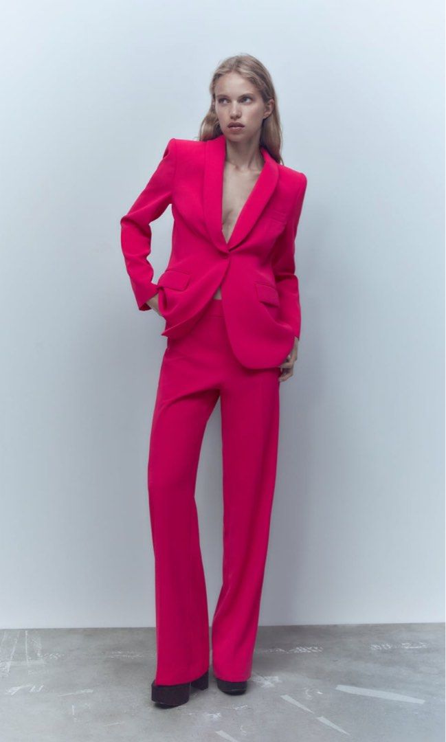 Zara pink pant suit 2025