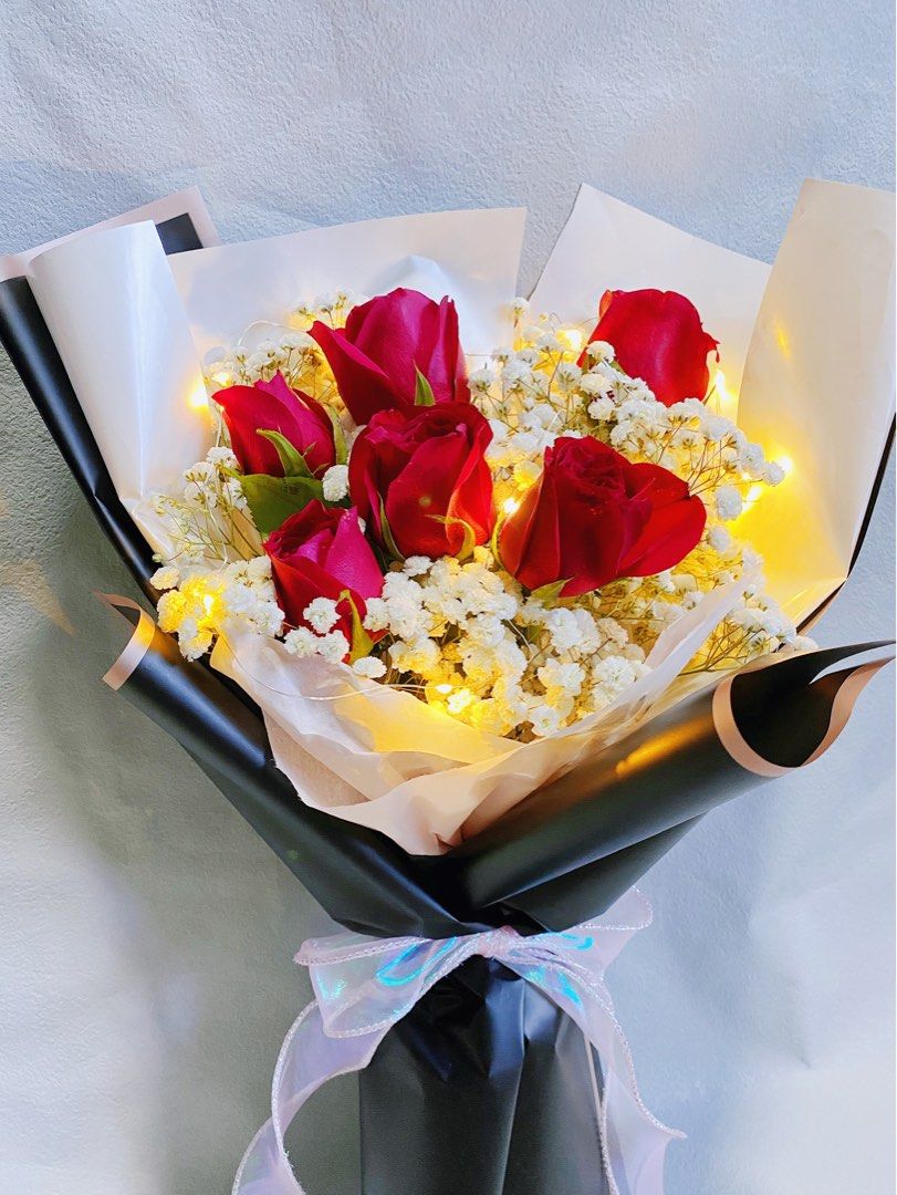 Preserved Flowers Bouquet For Mom, Pink Natural Real Roses For Delivery Prime, Hand Made Bouquet With Pop Up Greeting Card, Gifts For Mother's Day