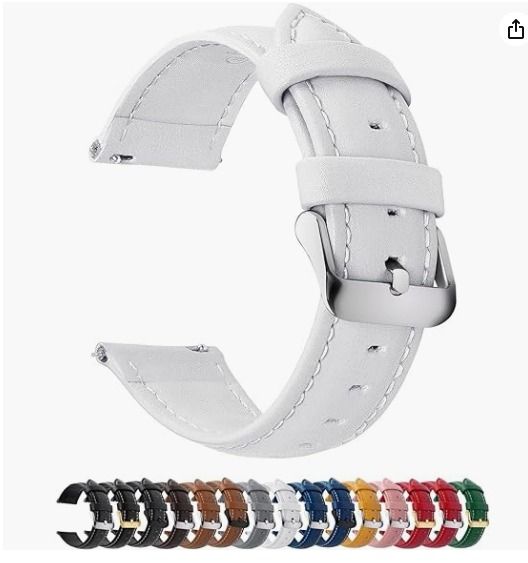 White discount leather band