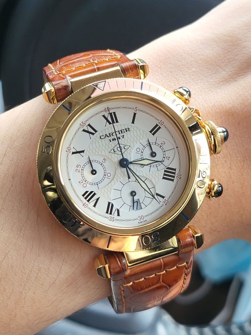 Cartier pasha 18k gold best sale