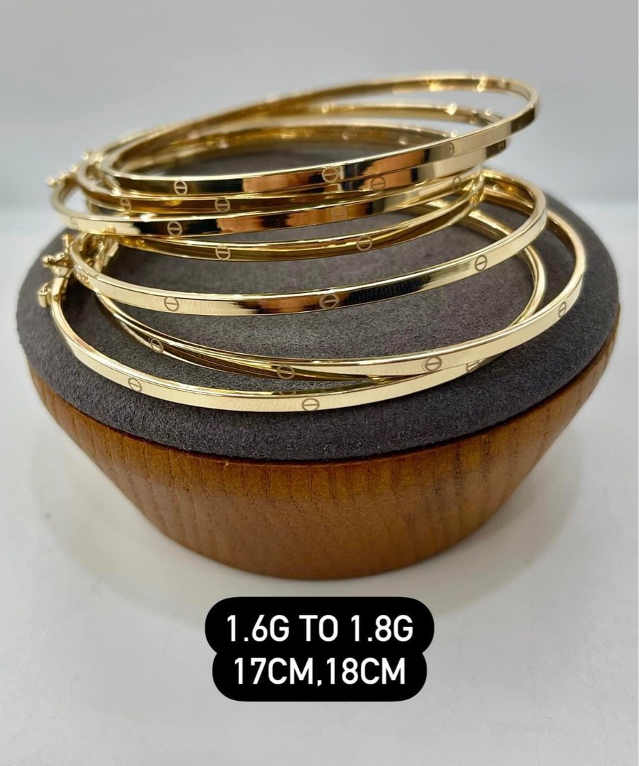 Small 14K Gold Tri-color 7 Day (Semanario) Bangles size 55 MM,Width 1.3  MM-B113 | eBay