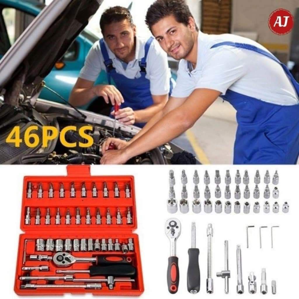 46pcs socket wrench set (Category: Construction Tools & Equipment) located in Manila. Submitted by yzlshop (Listing ID 1281497689, Image 3). Description: Brand new We offer COD , same day delivery within metro manila via Lalamove/Grab pm for more info. thank you!.