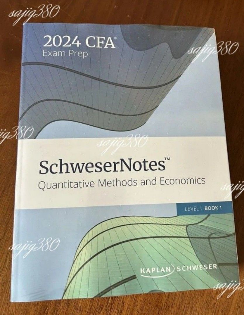 新版2024 CFA Level 1 / 2 / 3 (Version 2024) CFA Kaplan Schweser 