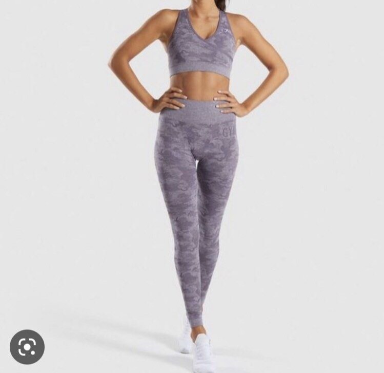 GYMSHARK CAMO set in green, Women's Fashion, Activewear on Carousell