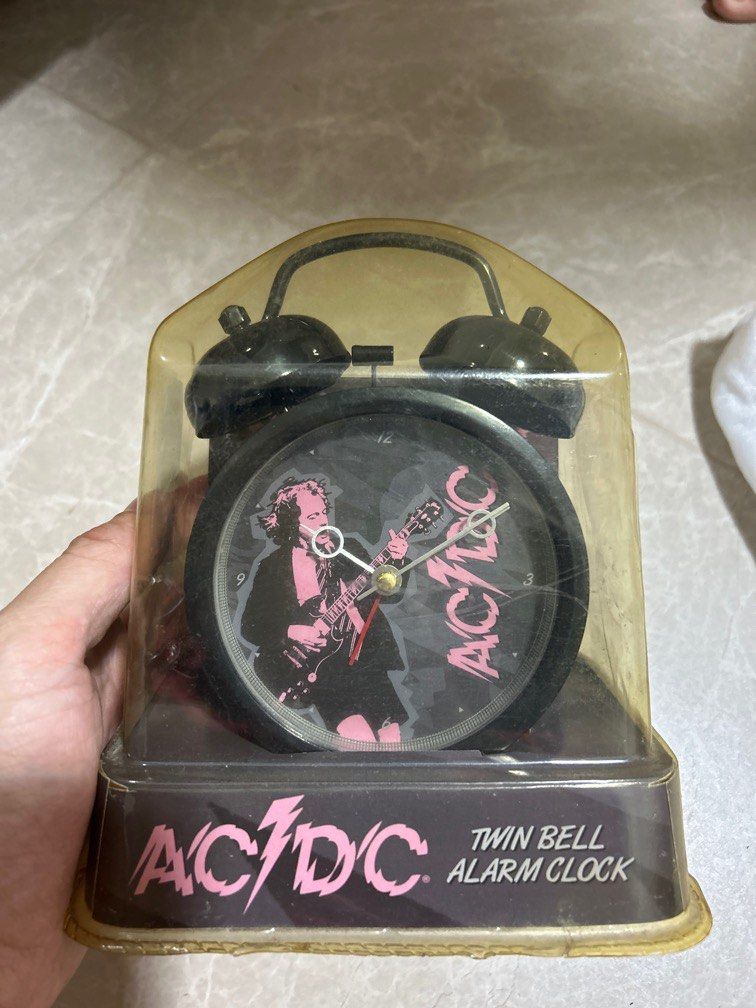 AC/DC twin bell alarm clock, Hobbies & Toys, Music & Media, Music ...
