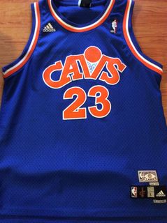 Lebron james blue orange cavs jersey online