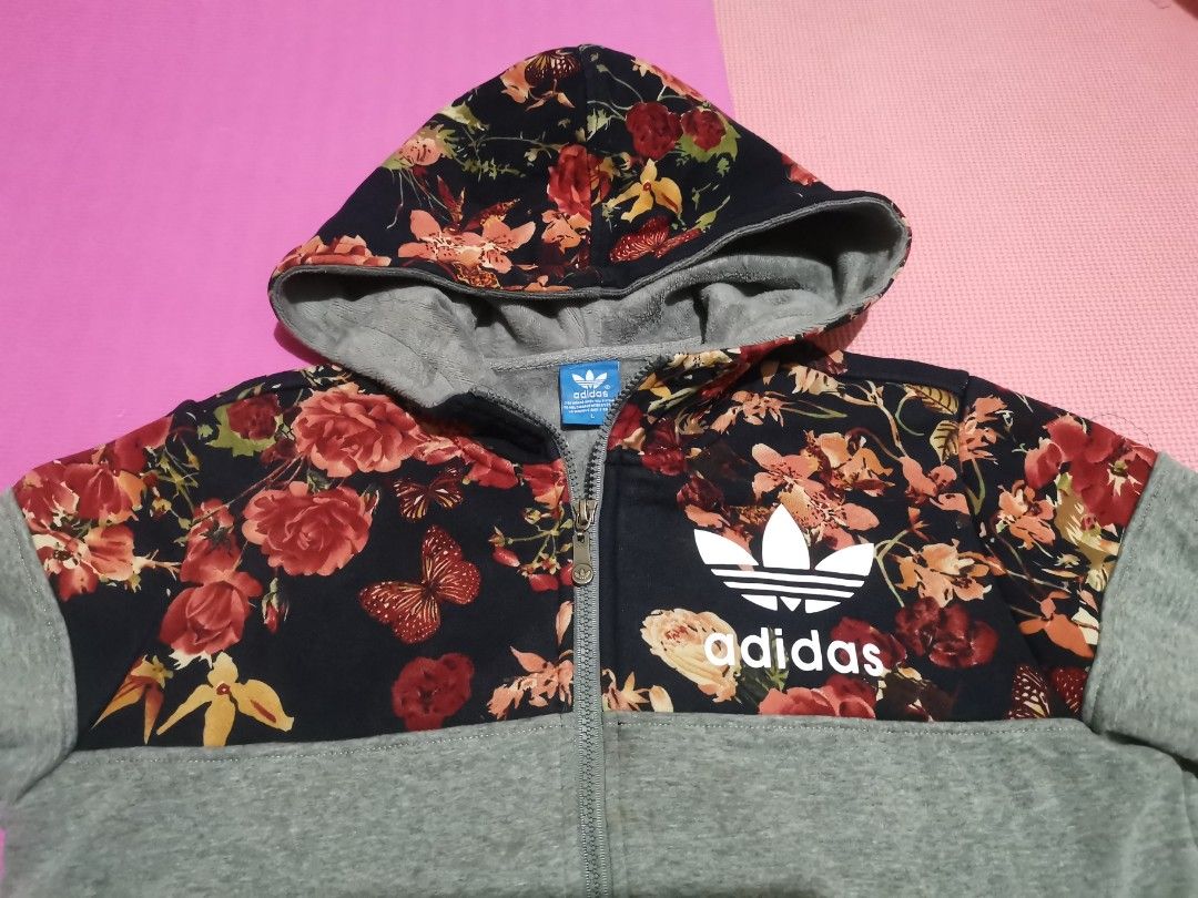 Adidas floral zip hoodie 2025