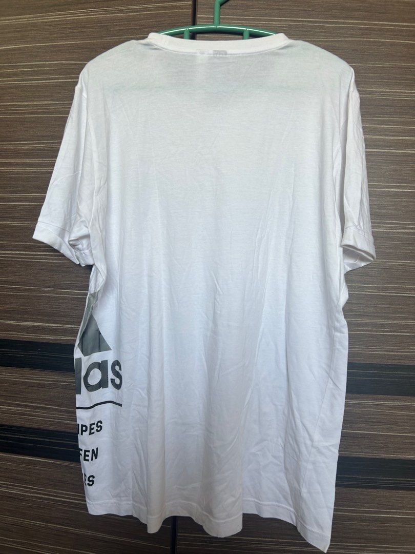 Adidas white t shirt biggest size of junior size Men s Fashion