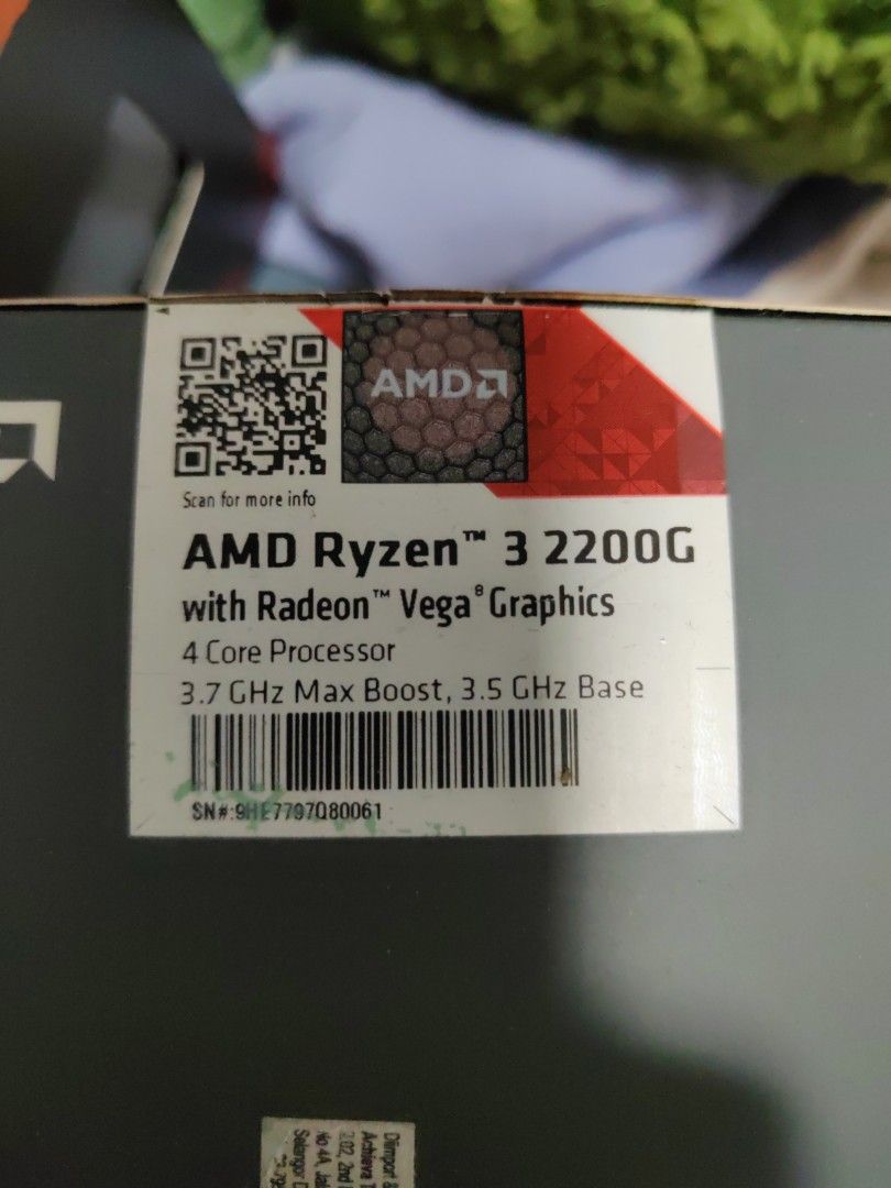 AMD Ryzen 3 2200G processor Computers Tech Parts Accessories