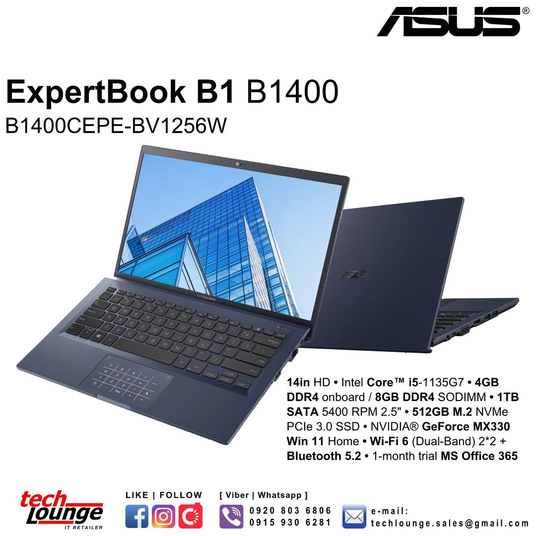 ASUS ExpertBook B1 15.6 Full HD i5-1135G7 16RAM, 512SSD Win 11